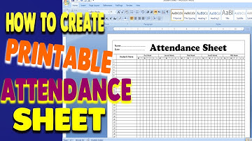 Create Printable Attendance Sheet In Ms Word  in Easy Steps ||