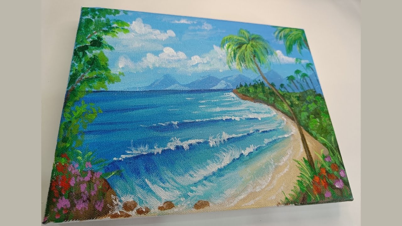 Seascape Landscape Painting / Beach Painting /Seascape Acrylic painting ...