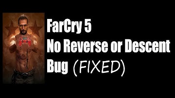FARCRY5 NO REVERSE OR DESCENT FIX STEAM