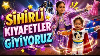 SİHİRLE GİYİNİYORUUUUZZZZ!! * eğlenceli video* komik video* challenge* aile vlog* çocuklarla eğlence