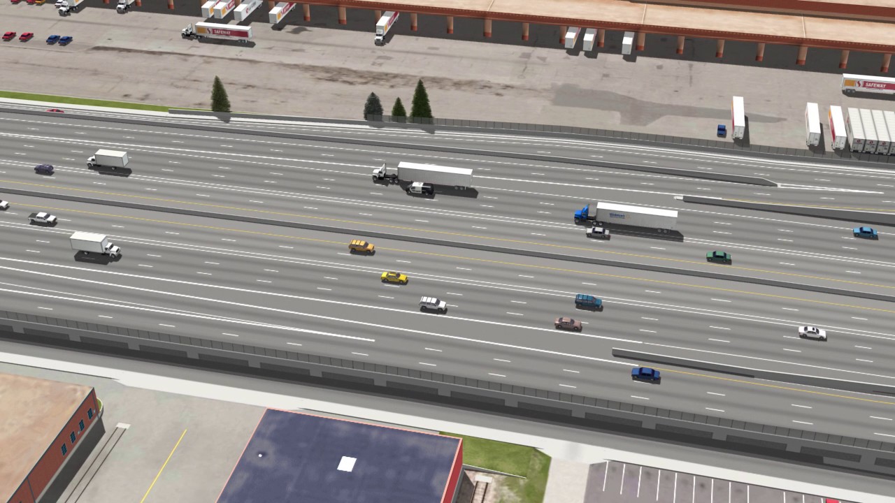 I-70 East EIS - Flyover Animation of Connectors between I-70/Colorado Blvd and I-70/Dahlia St