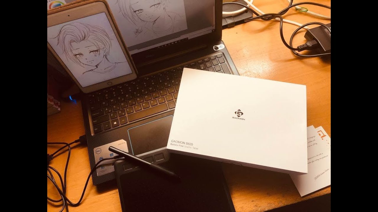 Graphic tablet GAOMON S620 أرخص تابلت استخدمته جاومون YouTube