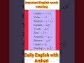 English vocabulary/English practice/English words meaning