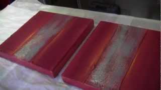 Red Textured Abstract Painting On Canvas By Hardeep S Ghatora