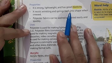 synthetic fibers, its types, properties and uses class 8th chapter 3 oxford book