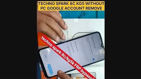 Techno spark 8c without pc