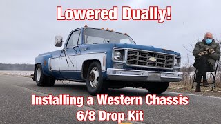 Lowering Our 1978 C30 Camper Special Dually Part 2 Western Chassis 6/8 Drop