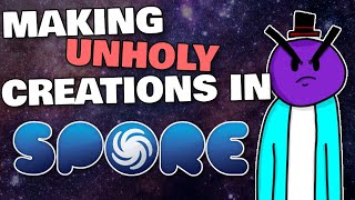 Making unholy creations in Spore (w/ Grey Dick)