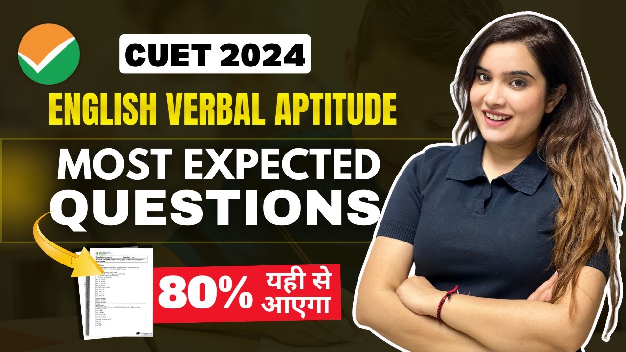CUET English Preparation 2024 | English Verbal Aptitude Most Expected ...