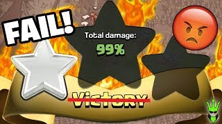 THE MOST UNLUCKY RAID OF MY LIFE! - 99% 1 Star FAIL! - Clash of Clans