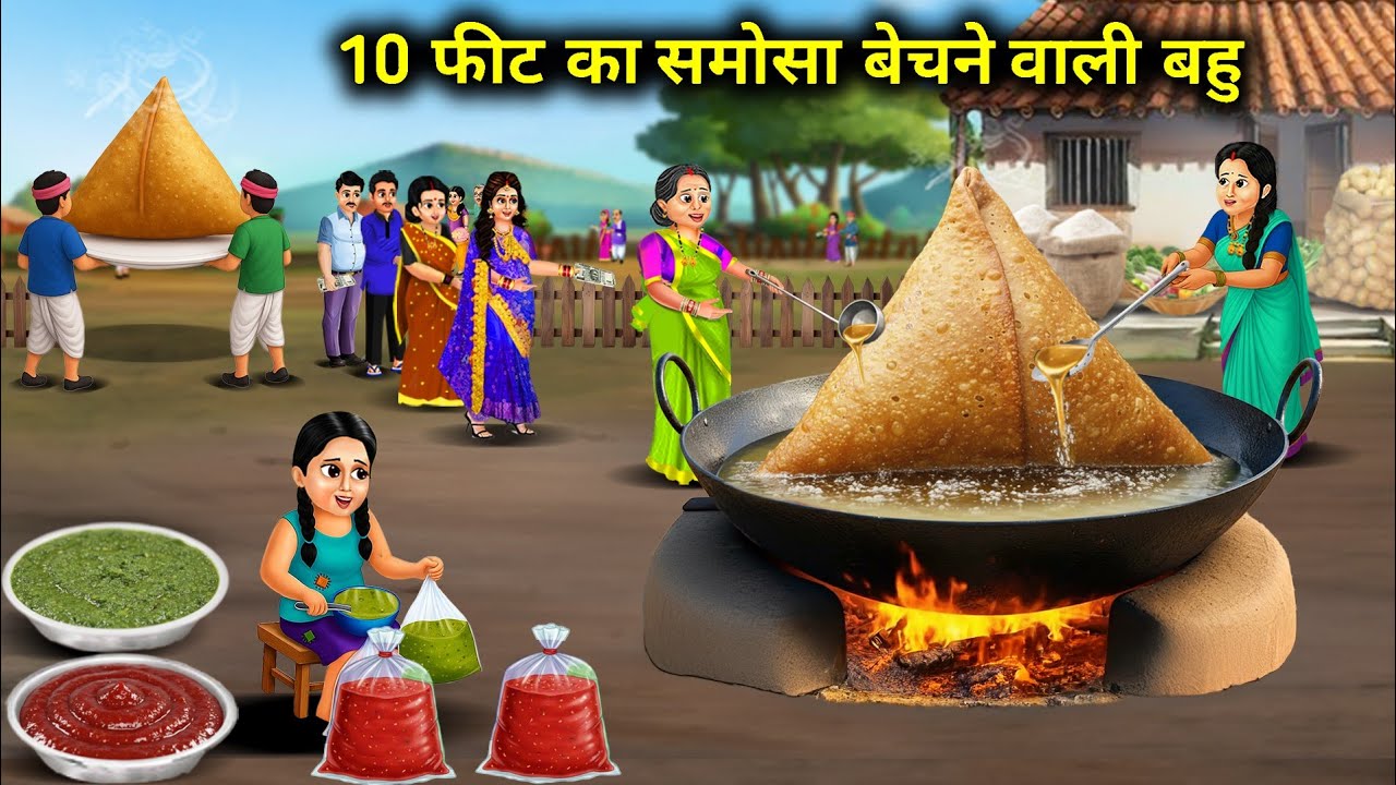 "10 फीट का समोसा बेचने वाली बहु || Daughter In Law Selling A 10 Foot Samosa"