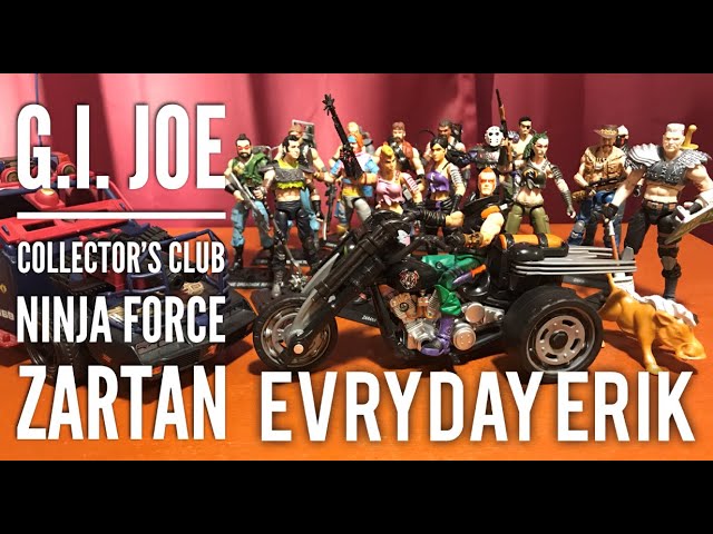 2018 GI Joe Ninja Force Zartan with Cold Slither Cycle Club Exclusive Sealed 