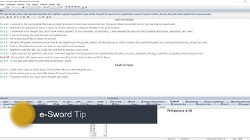 e-Sword Tip 01 - Rearranging Bible Tabs