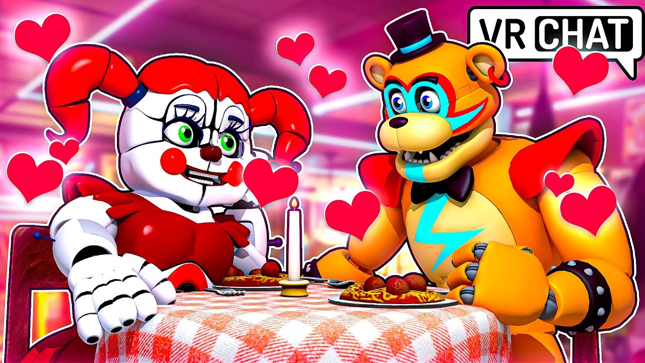 Circus Baby and Glamrock Freddy Cringe Valentine’s Date in VRCHAT YouTube
