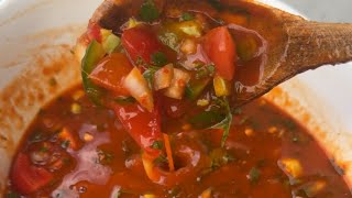 Salsa roja de árbol con pico de gallo 