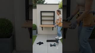 I Turned a Plain Outdoor Wall Into a Luxury Fold-Out Picnic Kitchen! #home #diy