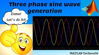 Three phase sine wave generation in MATLAB  simulink |MATLAB Techworld-MATLAB tutorial for beginners