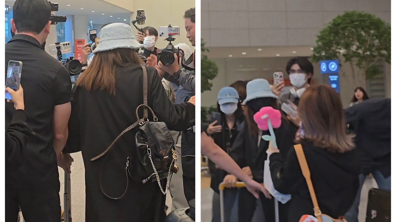 Blackpink Lisa 리사 Airport Arrival from Paris  10-3-2024 [4k]