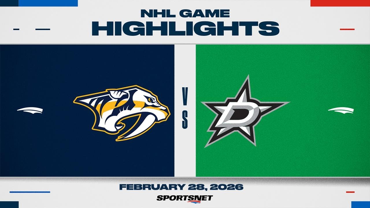 NHL Highlights | Predators vs. Stars - February 28, 2026