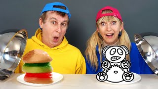 Big Food vs Small Food Challenge 대왕 음식 챌린지 대왕 눈알젤리 먹방 Honey jelly