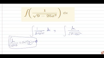 `int(1/sqrt(9-25x^2))` dx