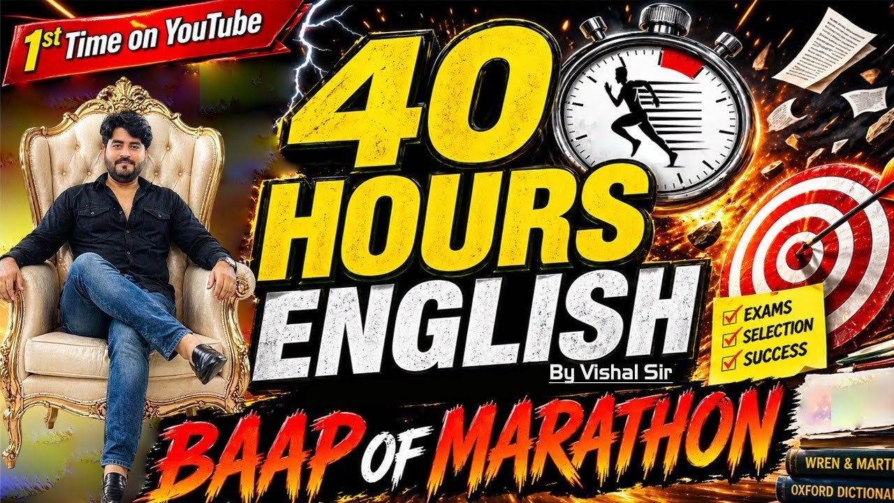 🔥Baap of English Marathon | 40 Hours Non-Stop Bank Exams English Practice | Vishal Sir