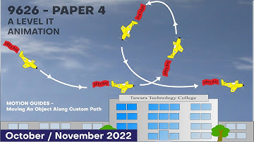 9626 Paper 4 - A Level IT October/November 2022 - Animation.  Moving an Object Along a Custom Path