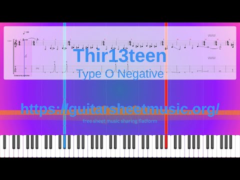 Thir13Teen Sheet Music Free Type O Negative Synthesia Piano