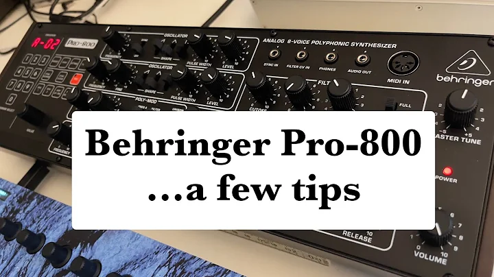 Behringer Pro-800 tips: Envelopes and Sequencer