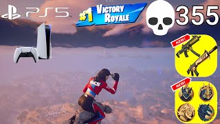 PS5 355 Elimination Solo vs Squads WINS Full Gameplay  NEW Fortnite Chapter 5!