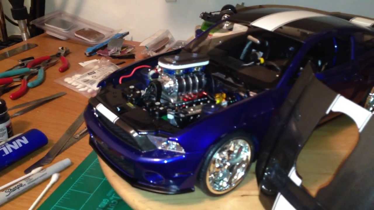 Scale Model Car 2010 Ford Mustang GT500 final build - YouTube