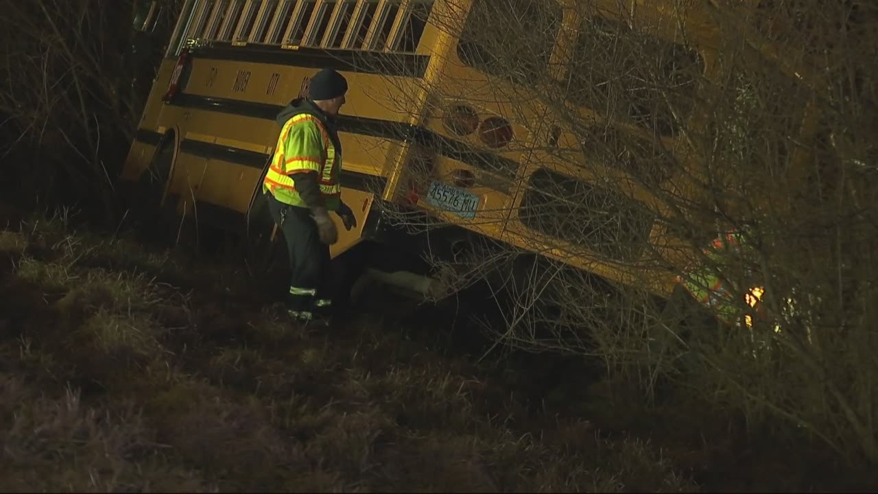 School bus driver arrested after crash - YouTube