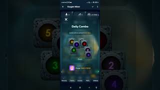 Oxygen Miner 31 August Daily Combo Daily Combo Code Cards Today Oxygen Miner Cards Arrange Today