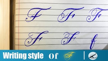 F writing style | HOW to WRITE calligraphy with cut marker