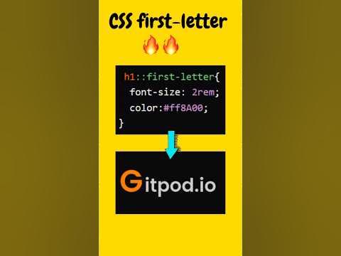 CSS First letter selector #shorts - YouTube