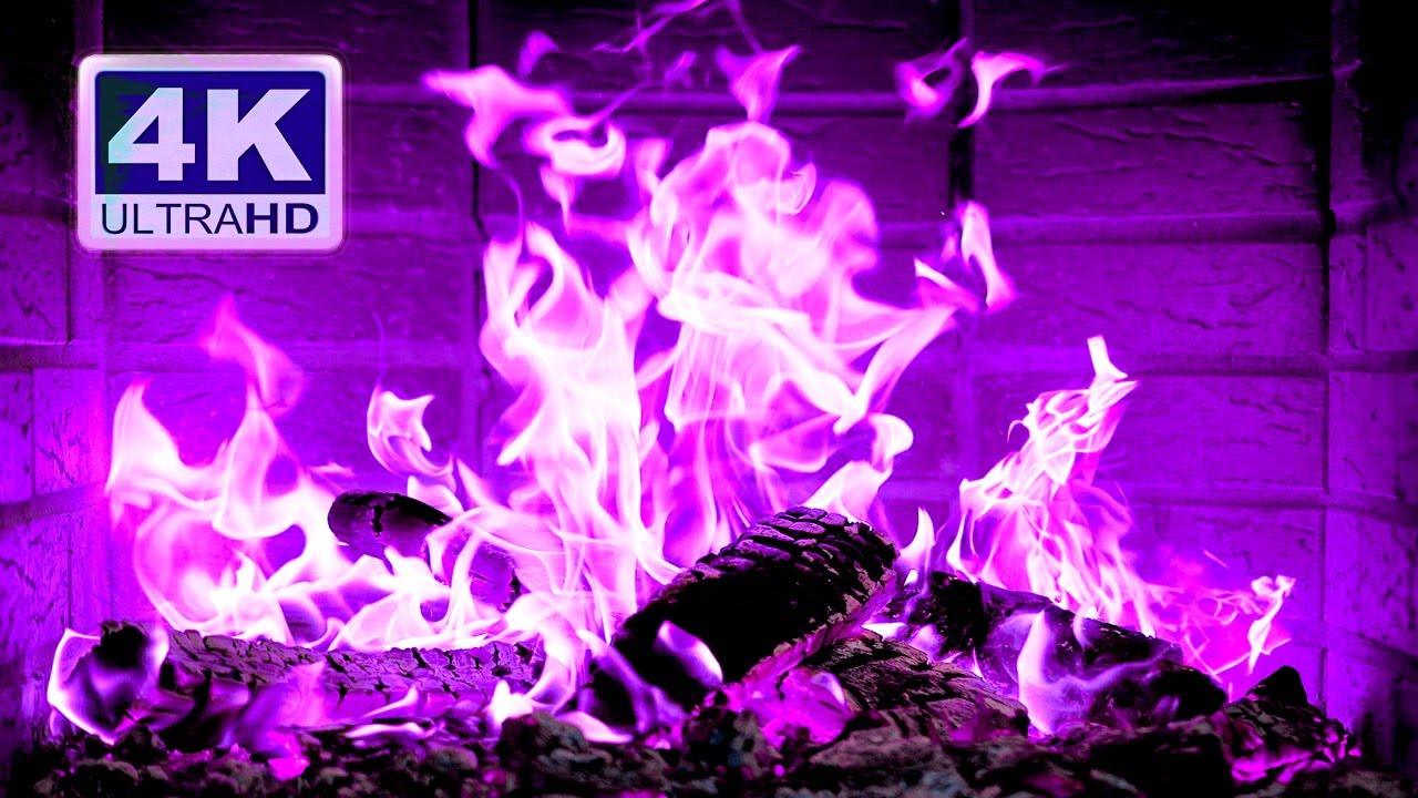 🔥 PURPLE Fireplace 4K Ultra HD