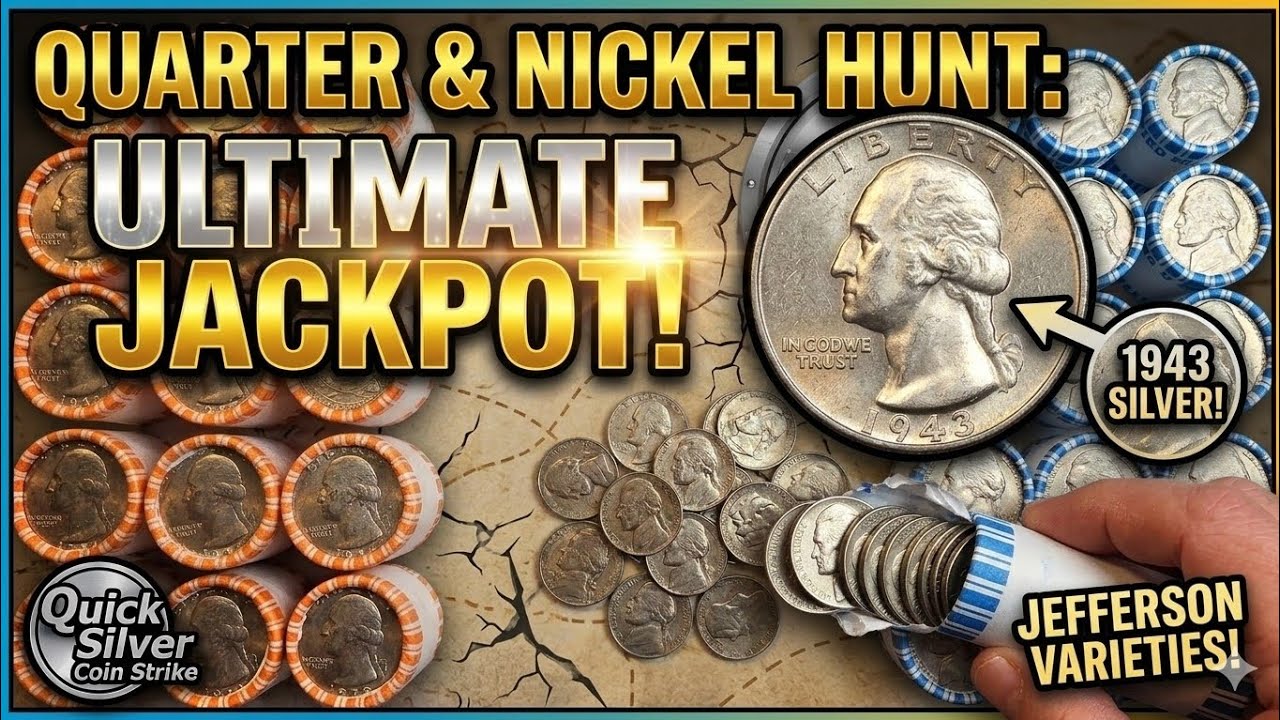 COIN ROLL HUNTING JACKPOT! Found a 1943 Silver & Rare Varieties