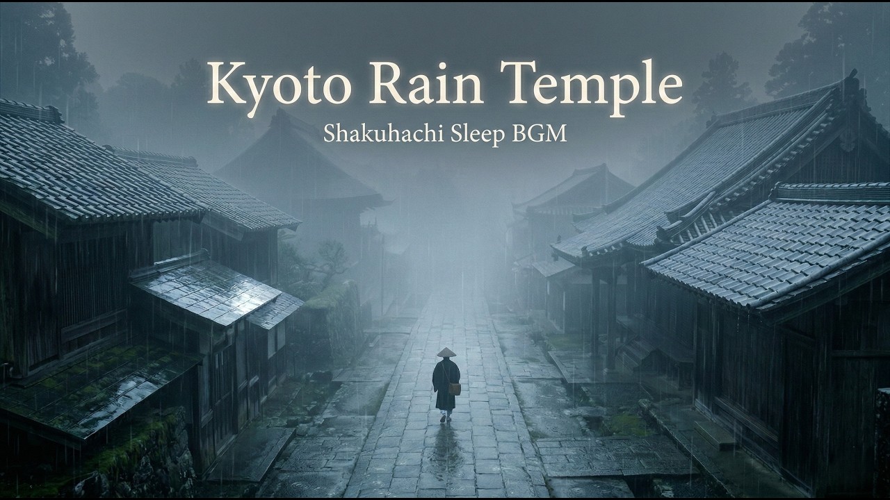 Kyoto Rain Temple – Japanese Shakuhachi & Gentle Rain Sounds for Deep Sleep, Study & Relaxation