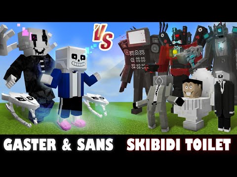 Gaster & Sans vs. Skibidi Toilet TEAM | Minecraft (Father and Son DUO!)