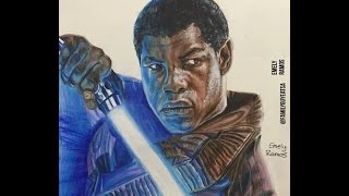 wars star finn drawing