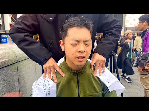 ASMR 肩こりと腰痛のガチガチトラックドライバーに肩もみと足ツボと全身マッサージのフルコース！