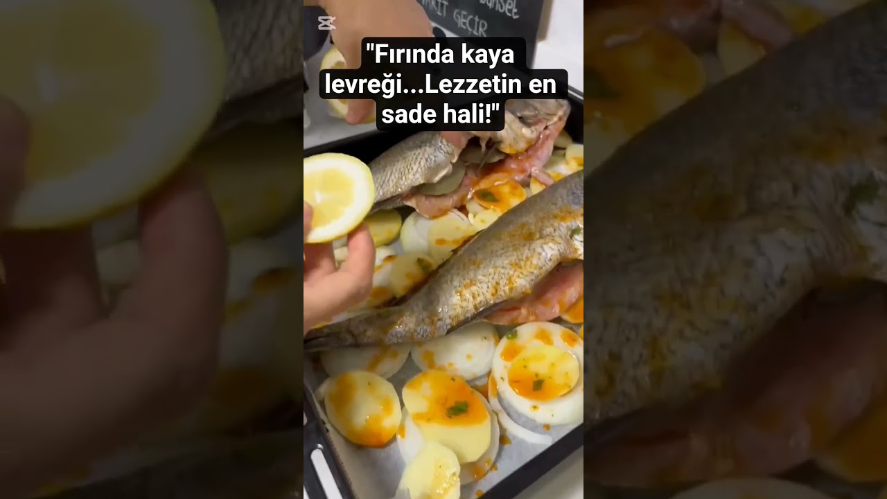 "Fırında Kaya Levreği Tarifi 🐟🔥En Basit ve Lezzetli Yöntem"