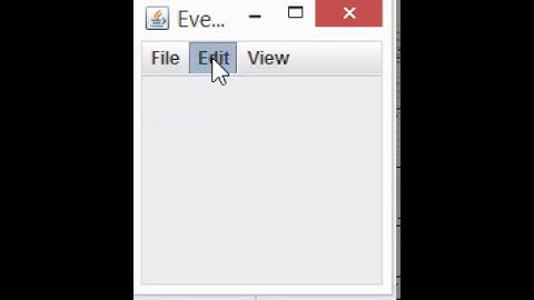 How to make Menus in Java