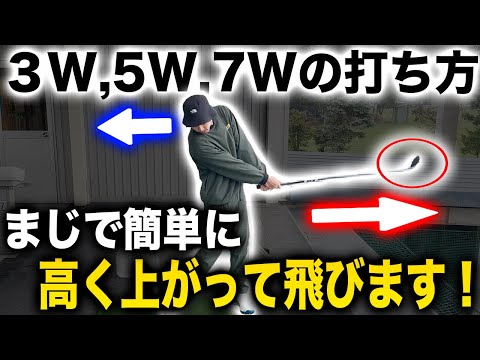 Easy and simple! How to hit a fairway wood [High trajectory from the ground]