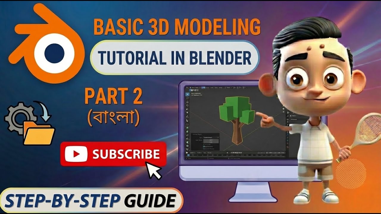 Basic 3D Modeling Tutorial in Blender -Part 2 | Create Your First 3D Tree in Blender!
