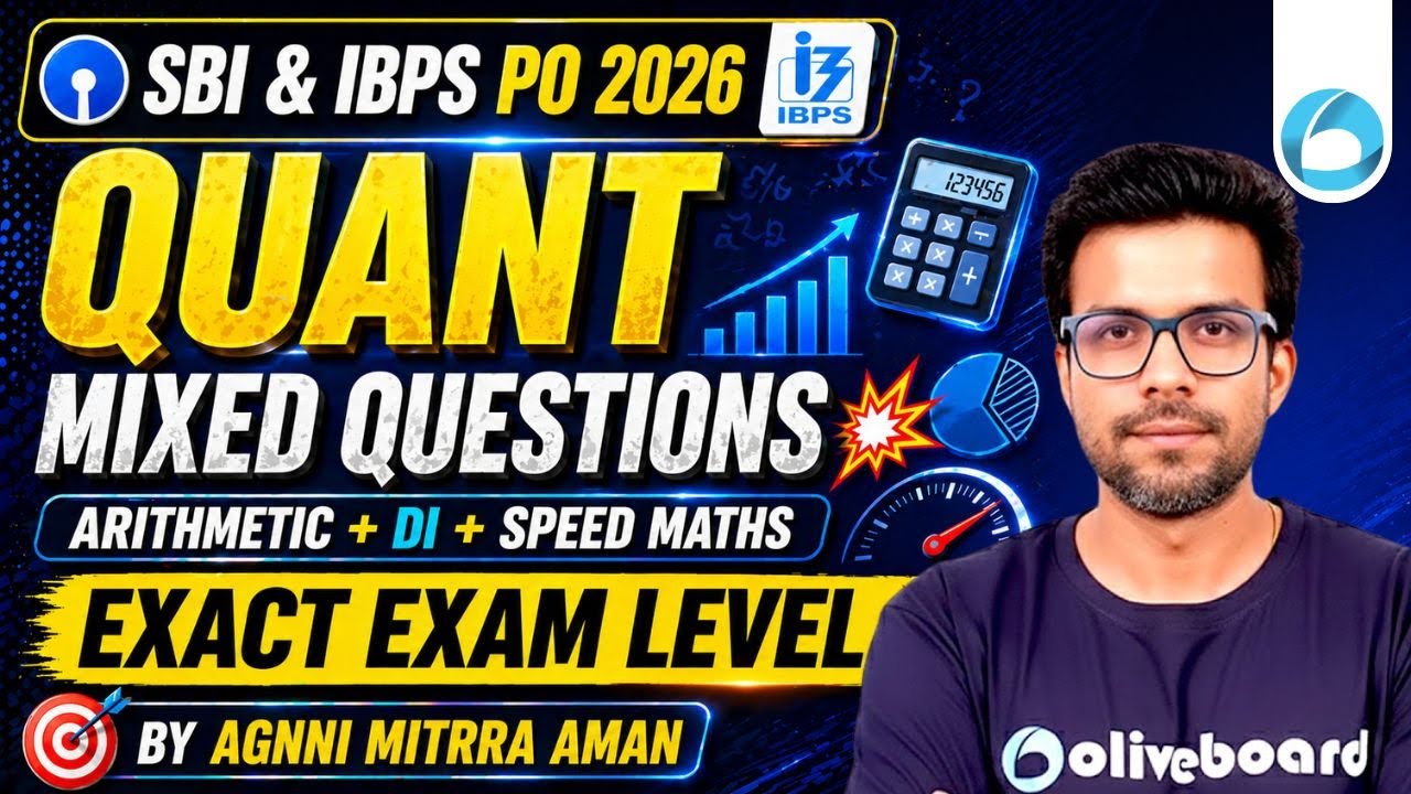 SBI IBPS PO Quant Mixed Questions 2026 | Arithmetic DI Speed Maths ...