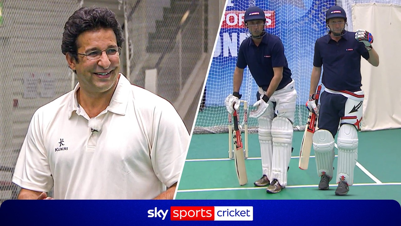 Wasim Akram bowling MASTERCLASS! | Nasser & Athers face Akram for the first time since 2000