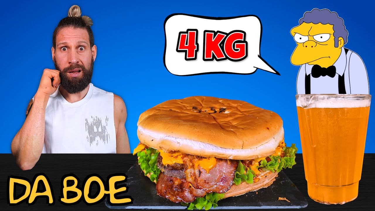 Sfido il PANINO da 3 KG del BAR BOE dei SIMPSON - Crispy Burger Party ...