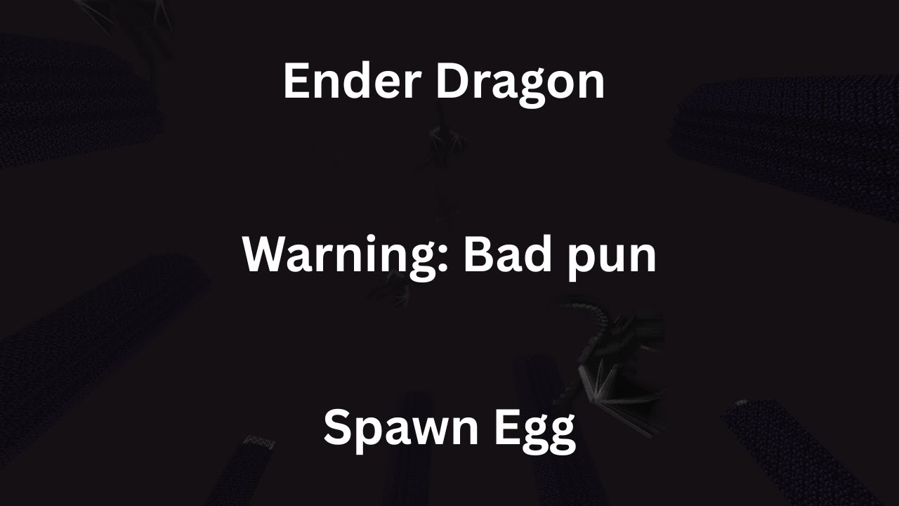 How to Get an Ender Dragon SPAWN EGG in Minecraft