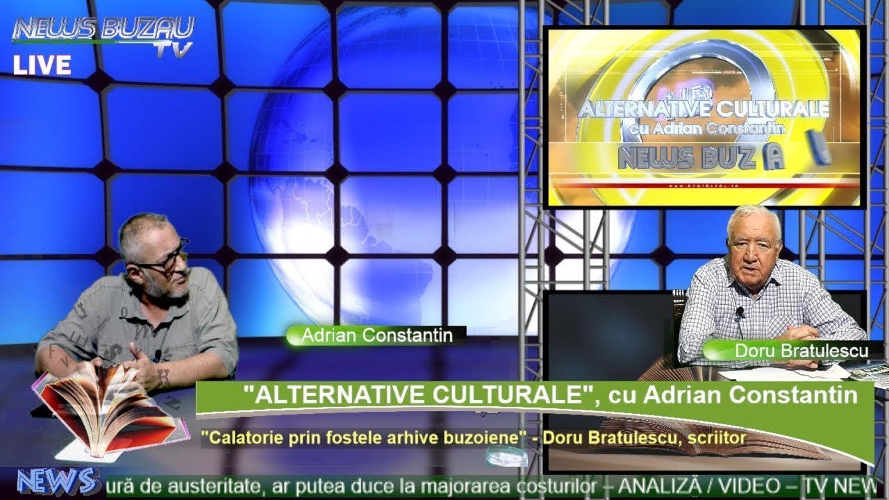LIVE – TV News Buzau – “ALTERNATIVE CULTURALE", cu Adrian Constantin. "Calatorie prin fostele arhive